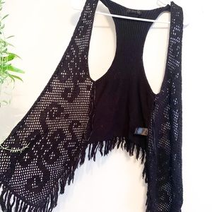 Black Guess Sweater Vest